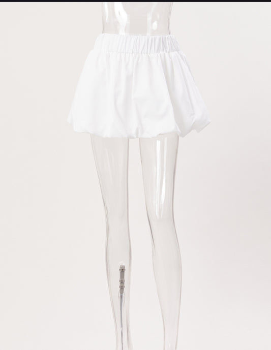 WHITE BUBBLE SKIRT