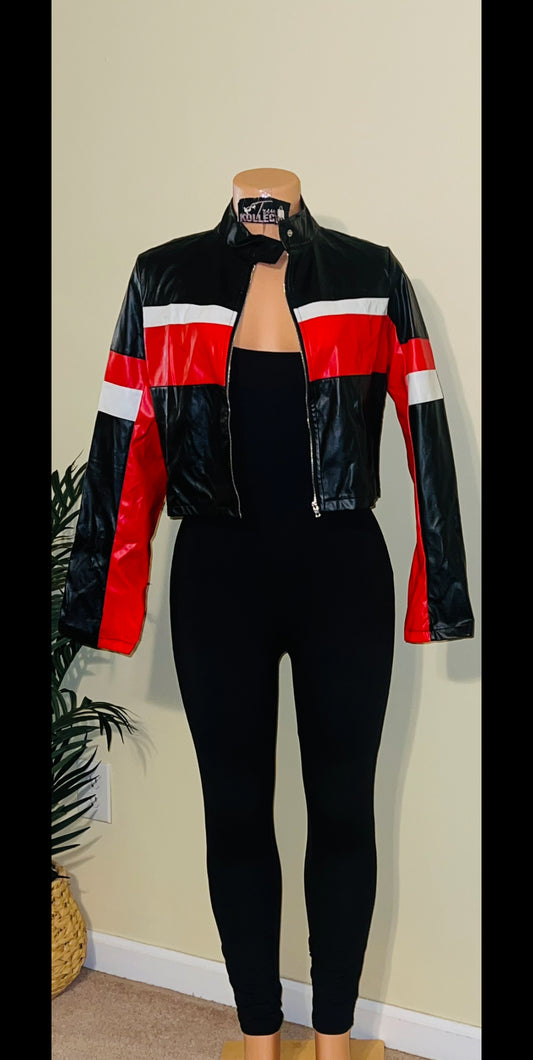 COLORBLOCK BIKER JACKET
