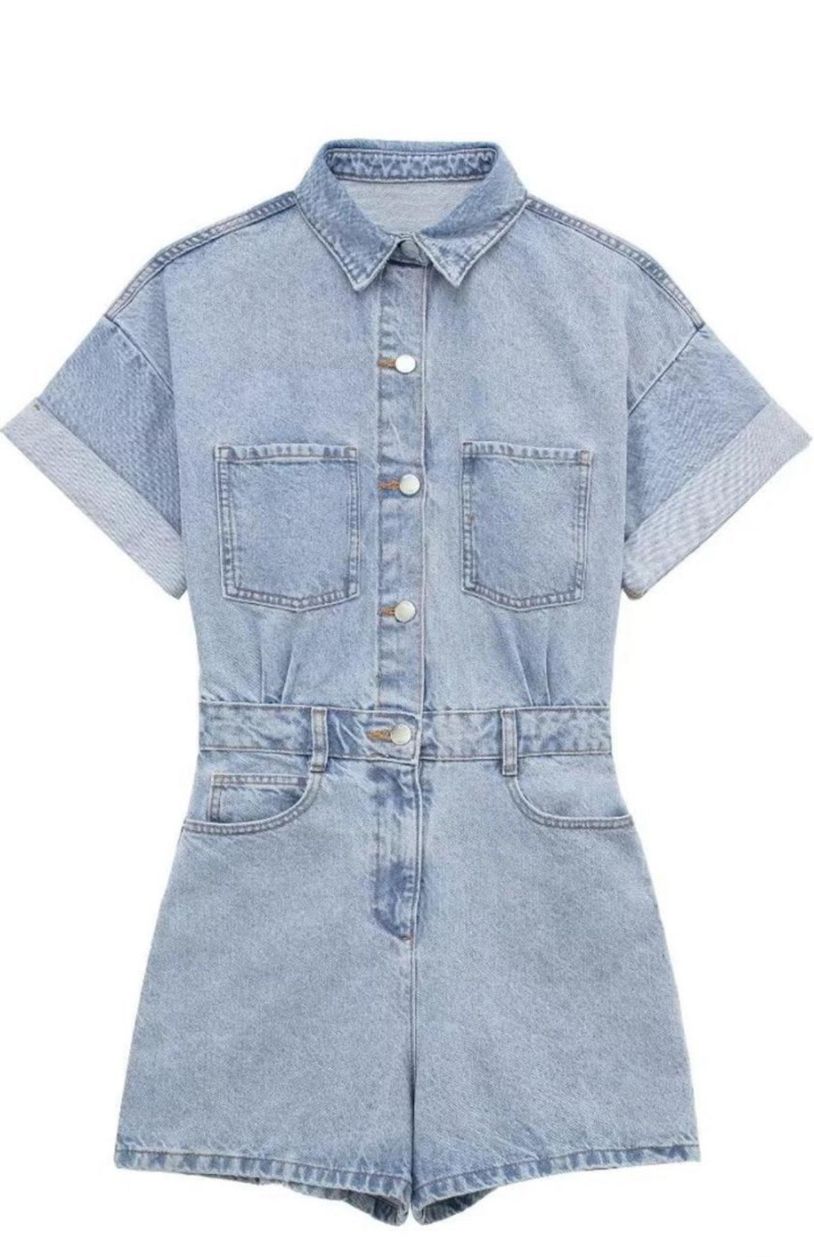 DENIM ROMPER